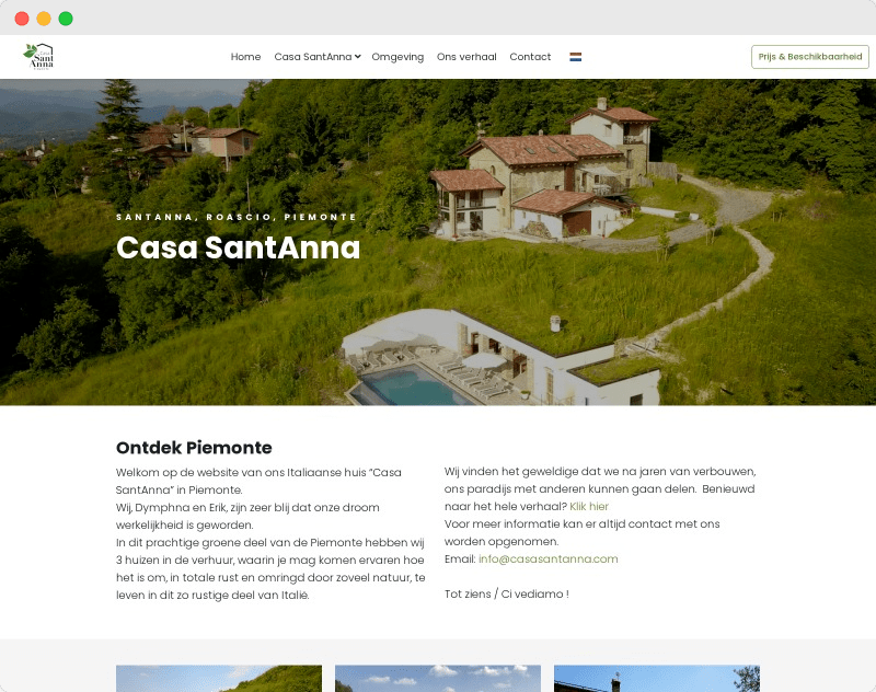 Eigen Bed & Breakfast website maken