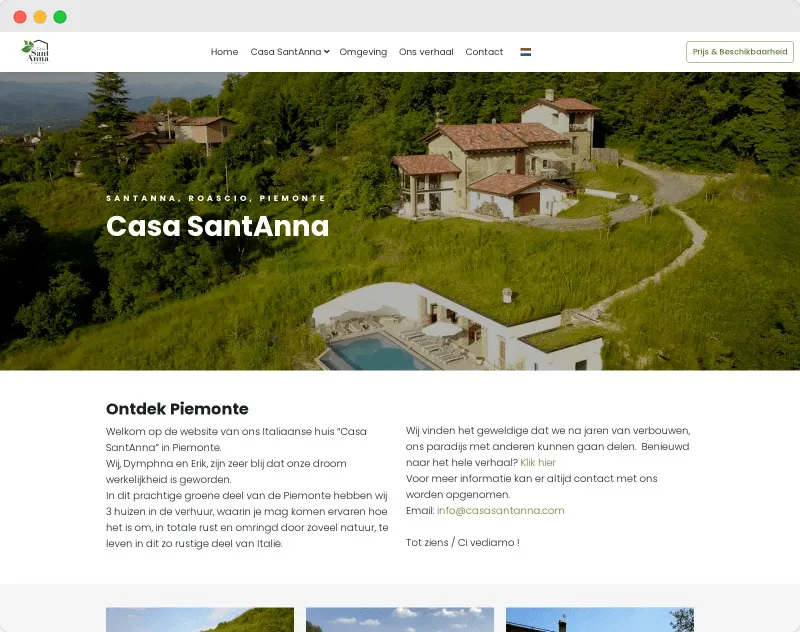 Your own website for your Bed & Breakfast